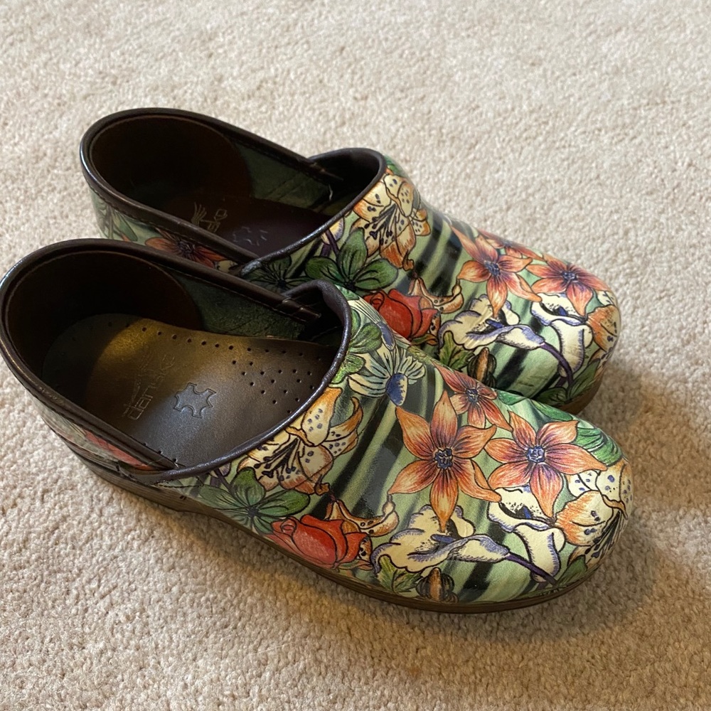 Dansko Floral Clogs Size 37